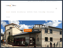 Tablet Screenshot of clgnotredame.fr